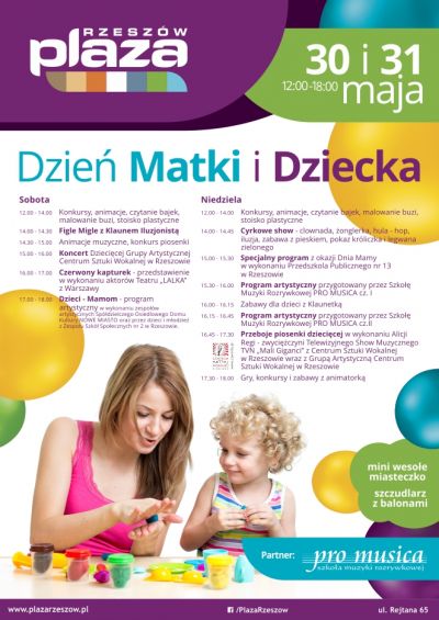 CH Plaza Rzeszów Dzień Matki i Dziecka - plakat