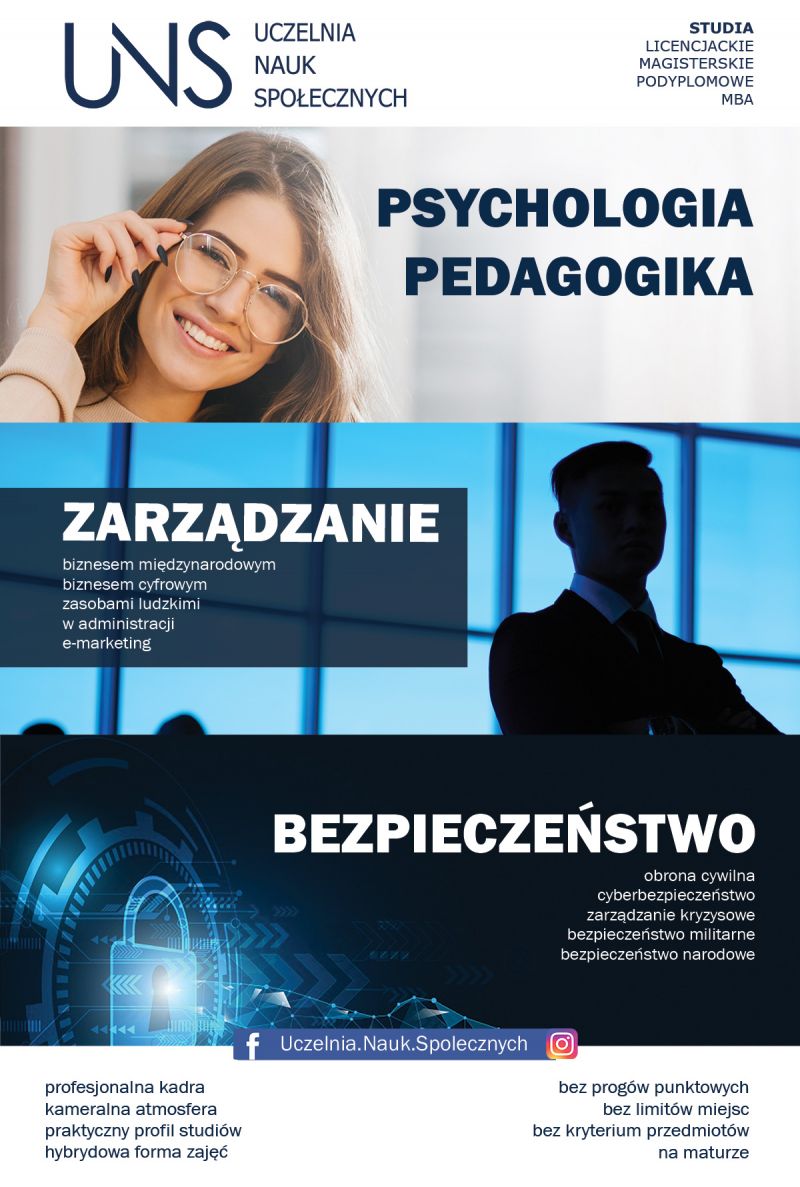 W Uczelni Nauk Społecznych rwa nabór na rok akademicki 2023/2024.
