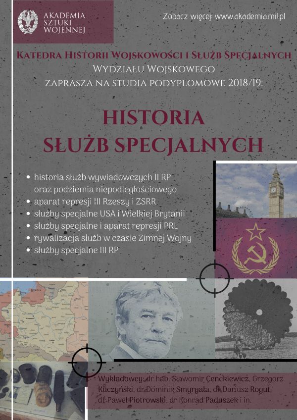 Historia Służb Specjalnych - nowość w ASzWoj
