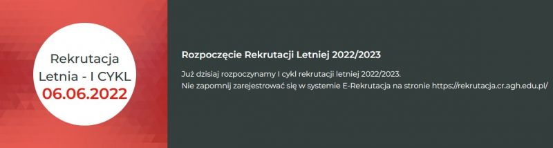 Wystartowała I tura rekrutacji w AGH
