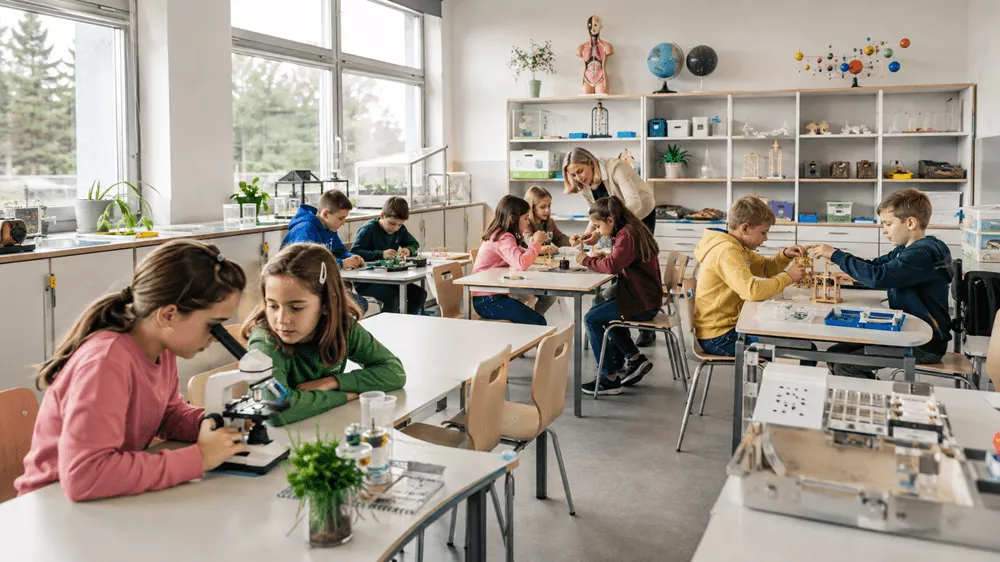 dobrze wyposażona pracownia szkolna