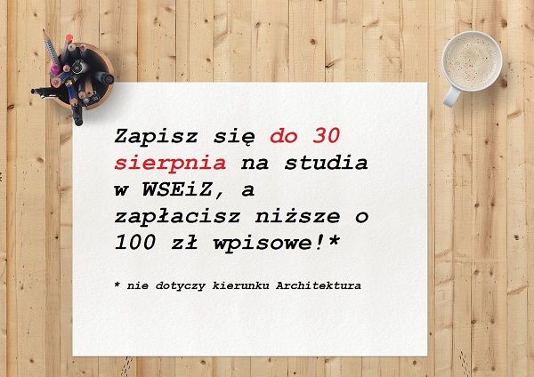 Promocja wpisowego w WSEiZ